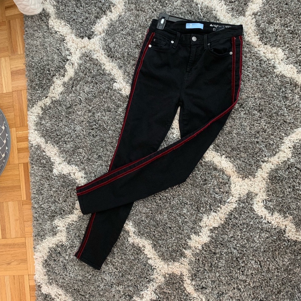 7 for all mankind high waist ankle skinny jeans 26